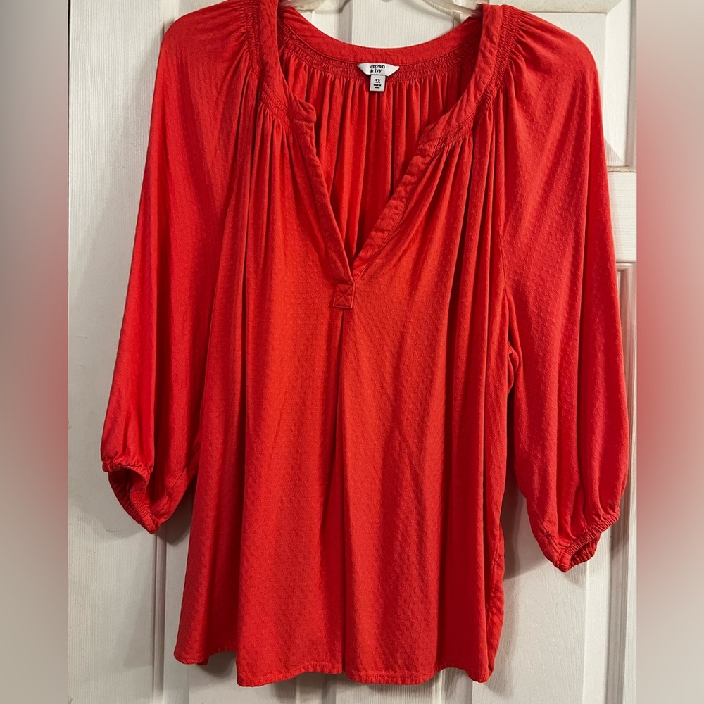 Crown and ivy orange top